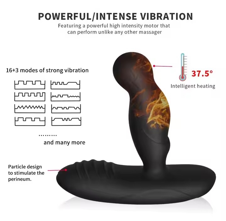 Man Prostate Massager Vibrator Male Butt Anal Plug Wireless Remote Heating Vibrating Erotic Sex Toys For Men Women Adult Sexshop_img_2