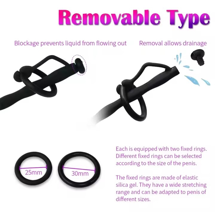 30/35cm Long Silicone Urethral Sound Catheter for Men Penis Plug Urethra Stimulator Dilator Wearable Sex Toys Male Masturbator_img_2