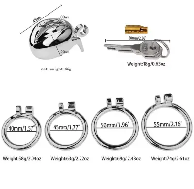 Metal Pussy Male Chastity Device Sissy Cock Cage Erotic Urethral Lock Penis Rings BDSM Adult Sex Toys for Men Chastity belt_img_1