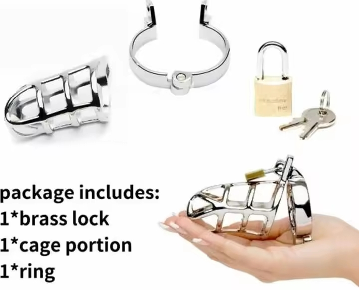 Metal Male Chastity Devices Hollow Cock Cage Penis Ring Sleeve Lockable Sex Toy for Men Bird Chastity Cage Bird Device For Adult_img_1