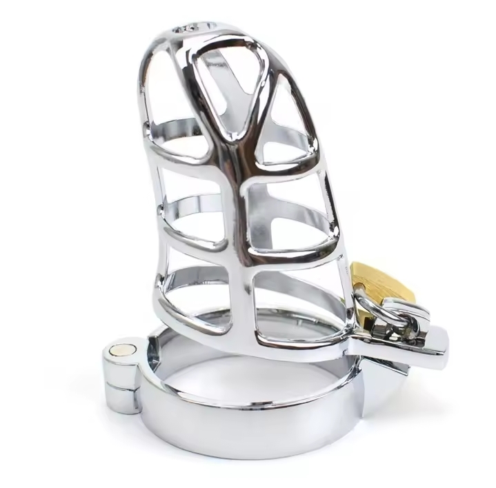 Metal Male Chastity Devices Hollow Cock Cage Penis Ring Sleeve Lockable Sex Toy for Men Bird Chastity Cage Bird Device For Adult_img_2