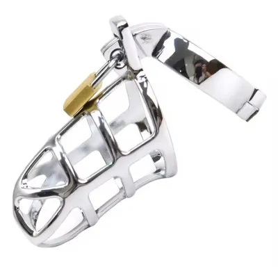 Metal Male Chastity Devices Hollow Cock Cage Penis Ring Sleeve Lockable Sex Toy for Men Bird Chastity Cage Bird Device For Adult_img_3