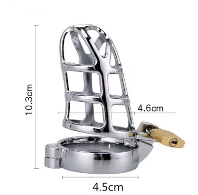 Metal Male Chastity Devices Hollow Cock Cage Penis Ring Sleeve Lockable Sex Toy for Men Bird Chastity Cage Bird Device For Adult_img_7