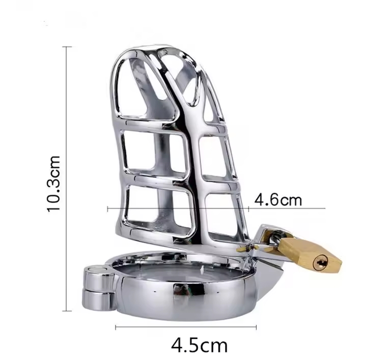 Metal Male Chastity Devices Hollow Cock Cage Penis Ring Sleeve Lockable Sex Toy for Men Bird Chastity Cage Bird Device For Adult_img_7