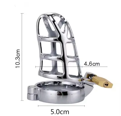 Metal Male Chastity Devices Hollow Cock Cage Penis Ring Sleeve Lockable Sex Toy for Men Bird Chastity Cage Bird Device For Adult_img_8