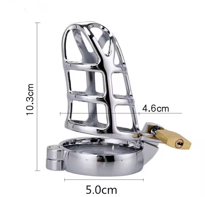 Metal Male Chastity Devices Hollow Cock Cage Penis Ring Sleeve Lockable Sex Toy for Men Bird Chastity Cage Bird Device For Adult_img_8