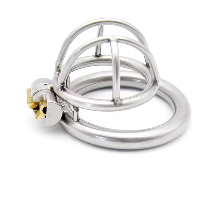 Lockable Stainless Steel Male Chastity Device Belt Cock Cage with 3 Size Penis Ring Bondage Adult Game Sex Toys for Men A231_img_2