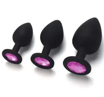 100% Silicone Butt Plug Anal Plugs Unisex Sex Stopper 3 Different Size Adult Toys for Men/Women Anal Trainer For Couples SM_img_0