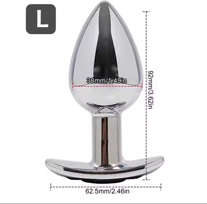 SML Vibrating Anal Plug Remote Control Metal Wearable Anal Beads Butt Plug Insert Ass Vaginal Prostate Massager Sex Toy Dildo_img_6
