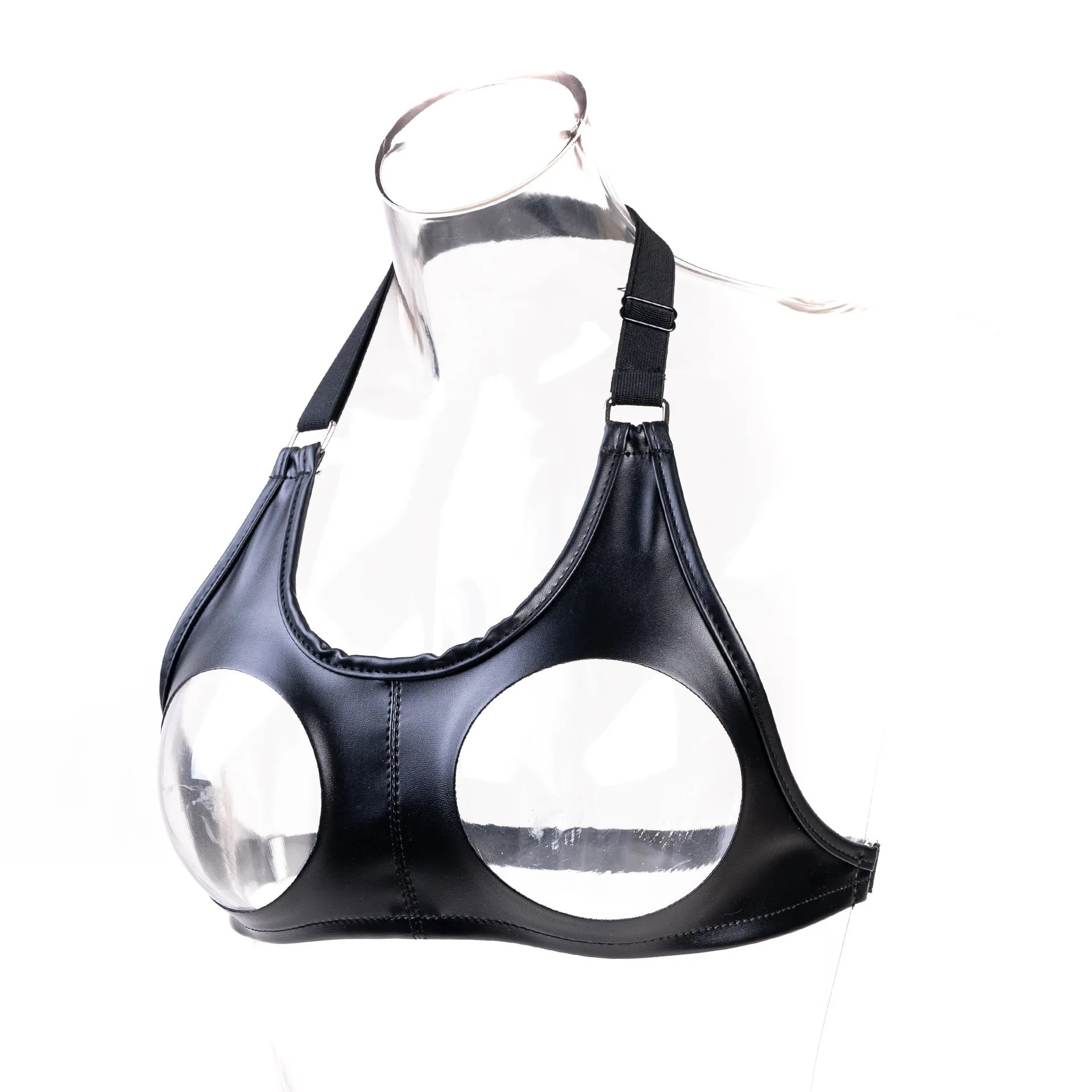 Sexy Low-Cut Corset-Style Leather Outfit Adjustable Nightclub-Style Punk Shaping Outdoor Bondage Outfit BDSM Couple Sex