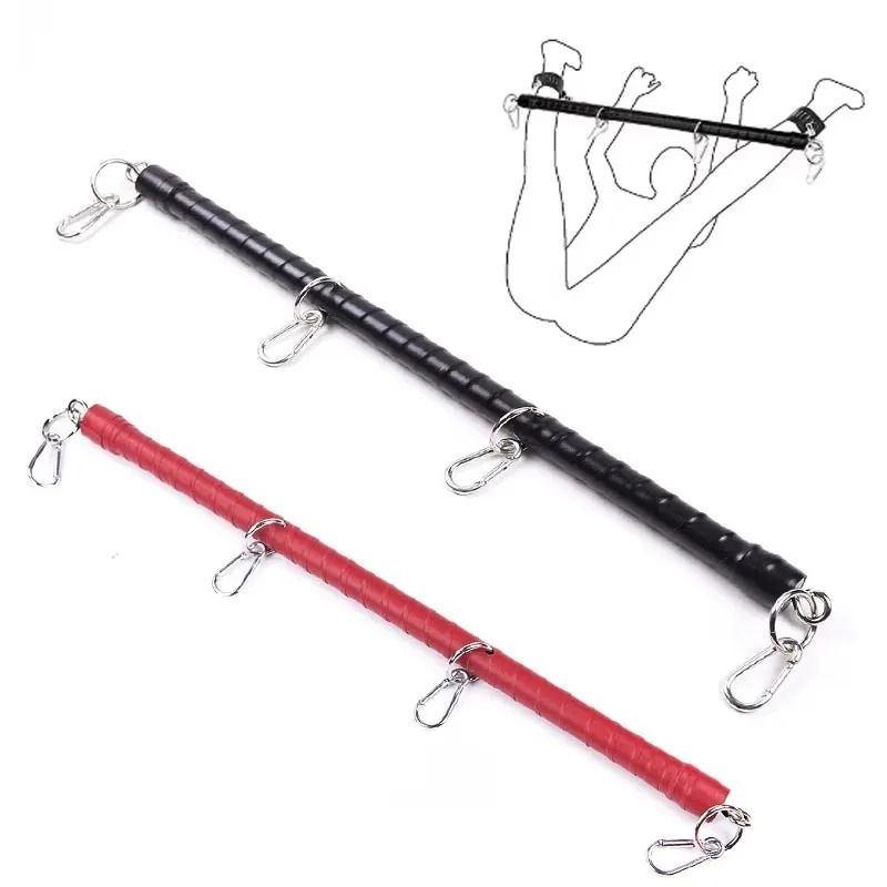 Metal PU Leather Open Leg Bar Bondage Set Accessories for Handcuffs Wrist Ankle Cuffs Shackles Restraint BDSM Erotic Sex Toy_img_0