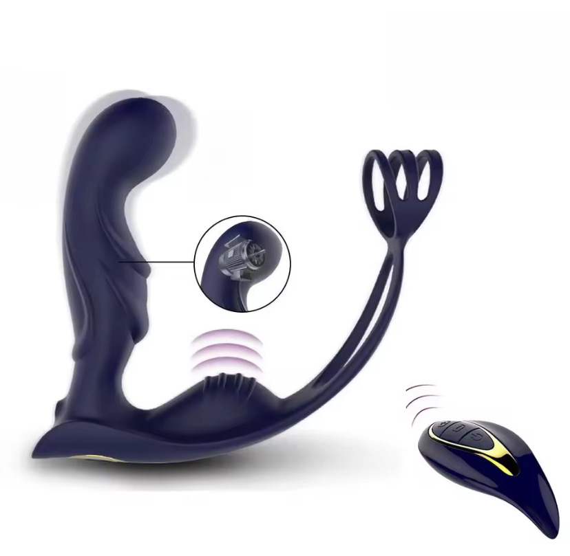 12 Modes Vibrator Prostate Massage Silicone Anal Plug Stimulator Wireless Remote Delay Penis Ring Massager Adult Sex Toy for Men_img_1