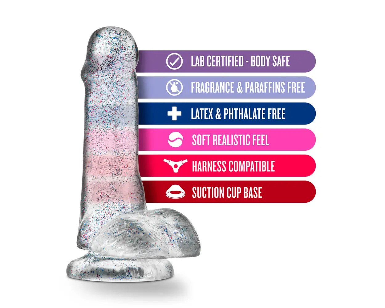 NATURALLY YOURS - 6-INCH GLITTER SUCTION CUP DILDO_img_2