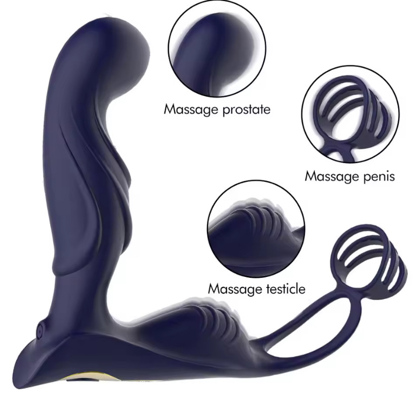12 Modes Vibrator Prostate Massage Silicone Anal Plug Stimulator Wireless Remote Delay Penis Ring Massager Adult Sex Toy for Men_img_2