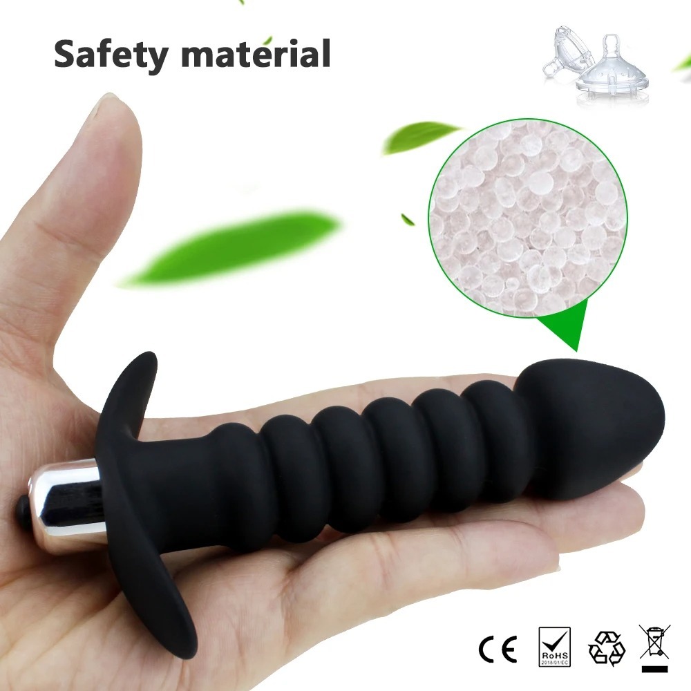 Anal Butt Plug Dildo Vibrator Prostate Massage Bead Single Vibration Modes Stimulator Butt Plug Sex Toy for Men Women Couples_img_6