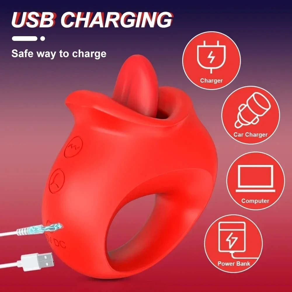 ongue Vibrator Ring Clitoral Nipple Stimulator Dual-Action Oral Sex Toy For Women Vibrador adult sex toys 18+_img_2