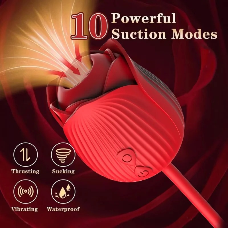 20modes Sucking Rose Sex Toys for Women 3in1 Thrusting Dildo G Spot Anal Vibrator Stimulator Female Vibrating Egg Adult Toys_img_1