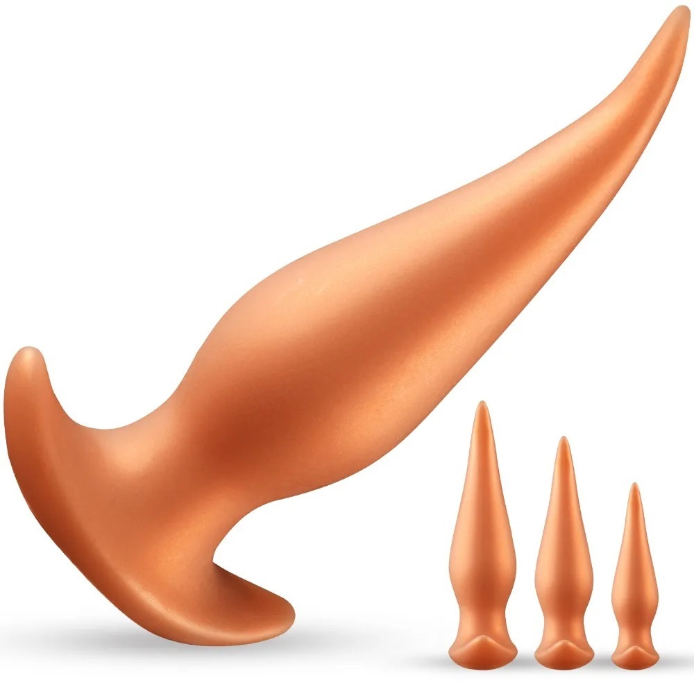 Wearable Soft Anal Plugs Liquid Silicone Huge Butt Plug Prostate Massage Anal Training Comfortable To Wear Butt Plug Sextoys
