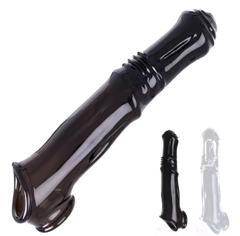 Penis Enlargement Sleeve Penis Extender 7cm Dick Reusable Condom Delay Ejaculation Sex Toys For Men Sex Products