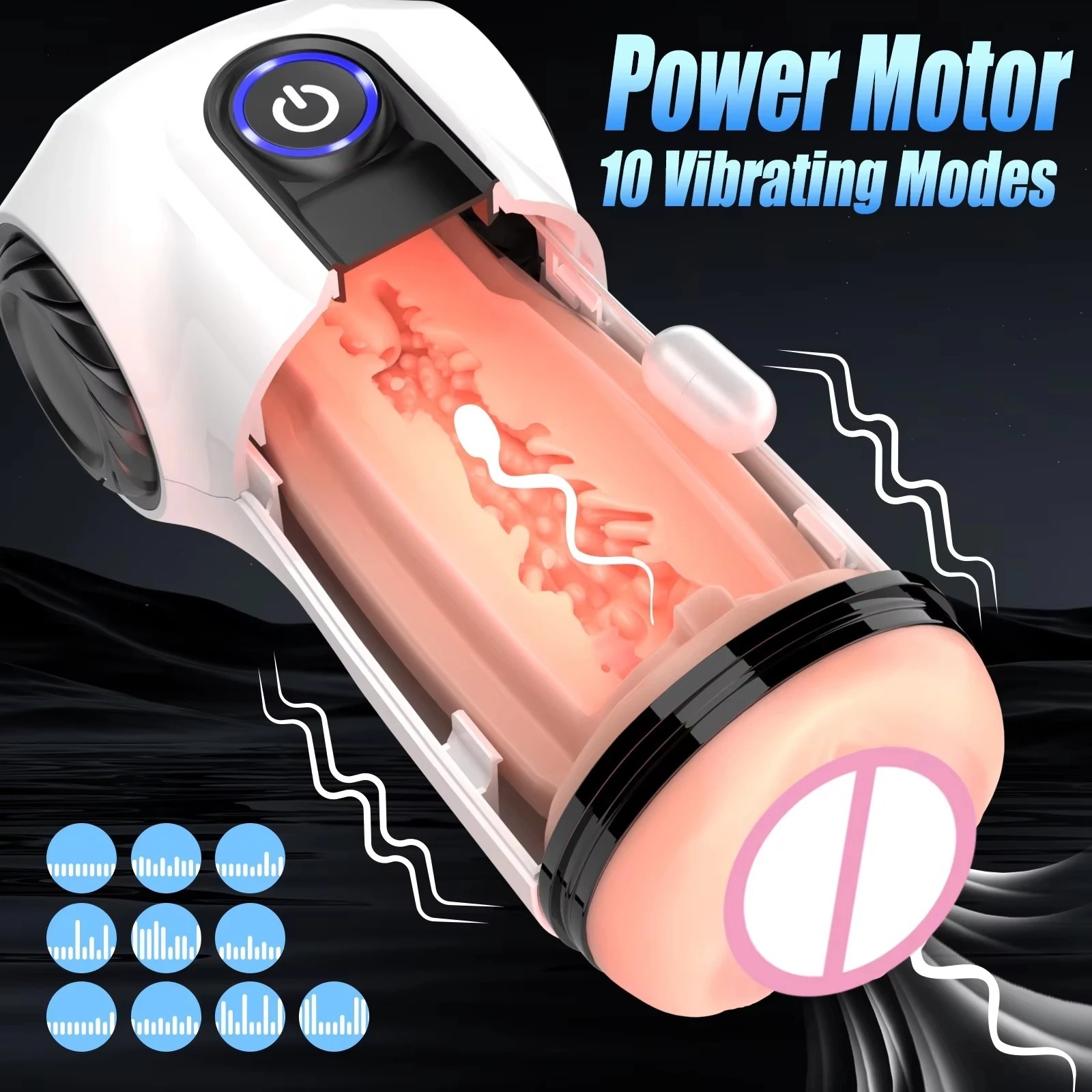 Automatic Male Masturbator Vibrator Sucking Cup Real TPE Pocket Pussy Vacuum Penis Pump Adult Sex Toys for Men_img_5