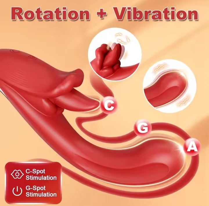 Tongue Licking Vibrator Clitoral Stimulator with Realistic Oral Sensation 10-Frequency Adult Sex Toys Women Rechargeable_img_2