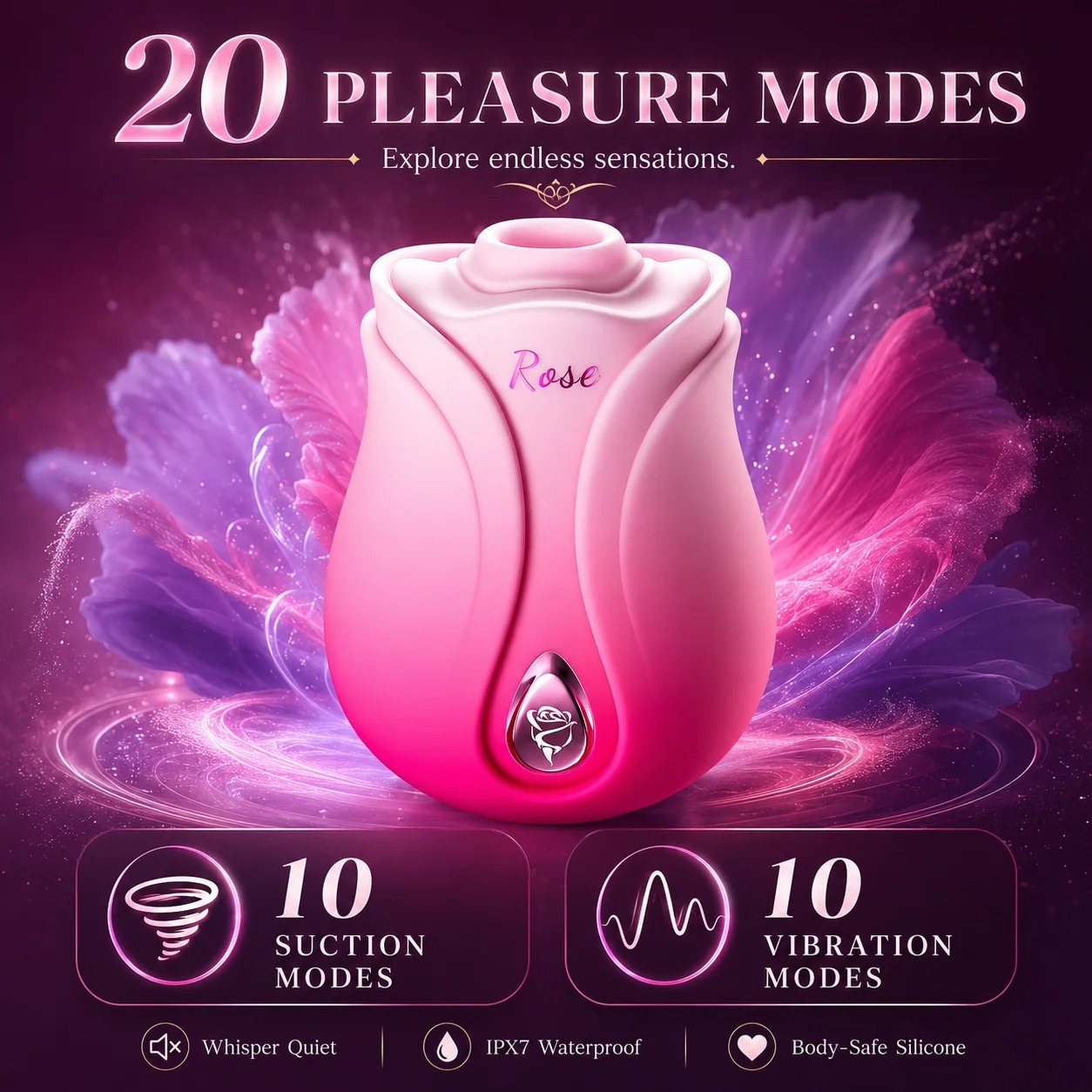 Rose Sucking Vibrator For Women G-Spot Clitoris Vagin Stimulator Powerful Suction Nipple Oral Massager Female Massager Sex Toys_img_5