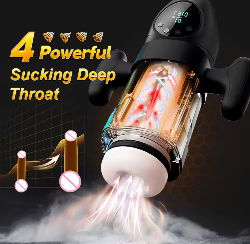 Automatic Male Masturbator Cup Thrusting Vibrating Masturbation Electric Penis Pump with Handle and Phone Mount for Men Sex Toys_img_2