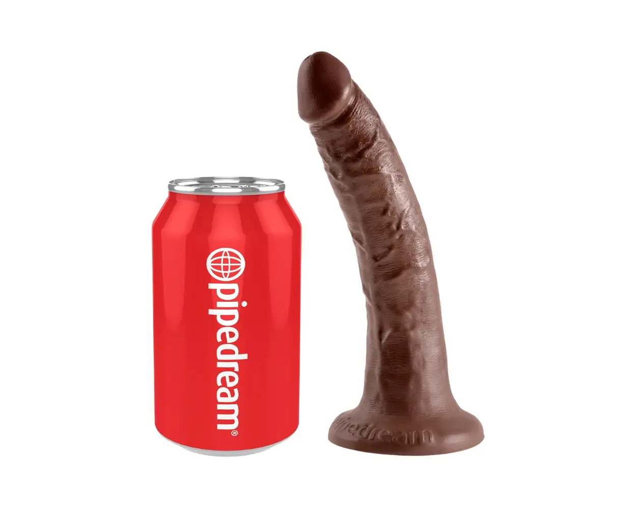 KING COCK - 7-INCH REALISTIC COCK SUCTION CUP DILDO BROWN_img_2