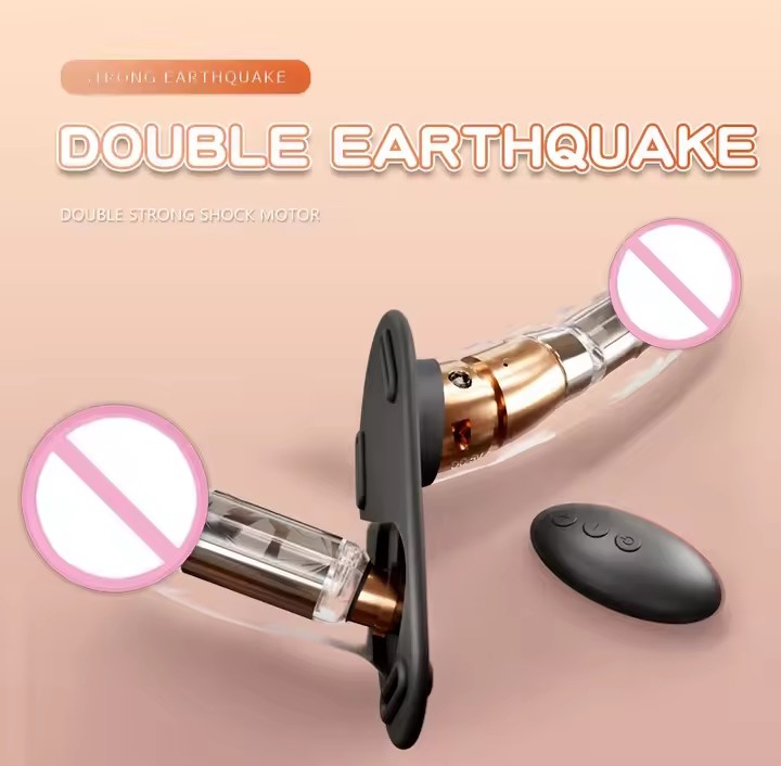 Wearable Double Ended Dildo Vibrator Strap On Remote Control Adult Sex Toys for Couples Lesbians Strap-On Panties Dildo_img_4