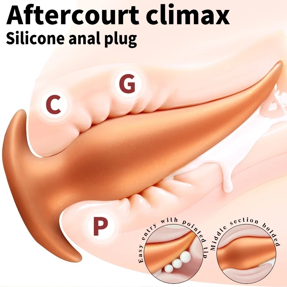 Wearable Soft Anal Plugs Liquid Silicone Huge Butt Plug Prostate Massage Anal Training Comfortable To Wear Butt Plug Sextoys_img_1