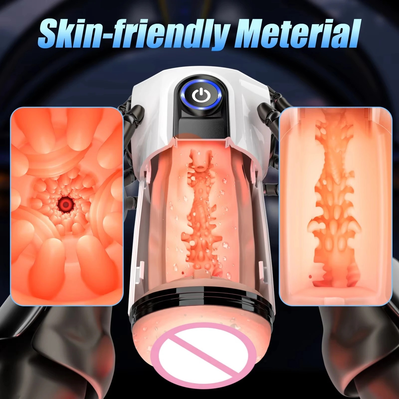 Automatic Male Masturbator Vibrator Sucking Cup Real TPE Pocket Pussy Vacuum Penis Pump Adult Sex Toys for Men_img_4