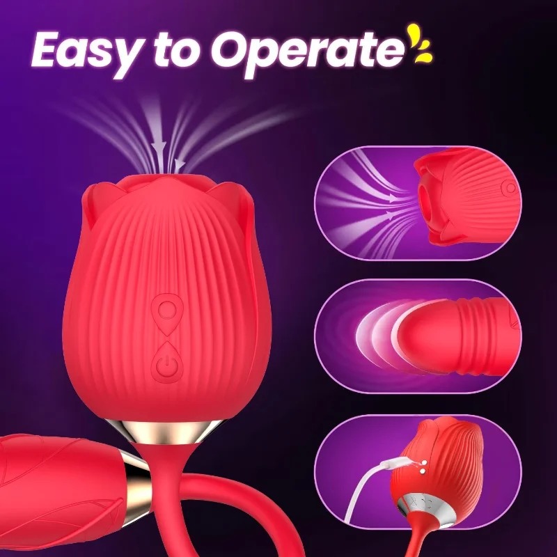 20modes Sucking Rose Sex Toys for Women 3in1 Thrusting Dildo G Spot Anal Vibrator Stimulator Female Vibrating Egg Adult Toys_img_3