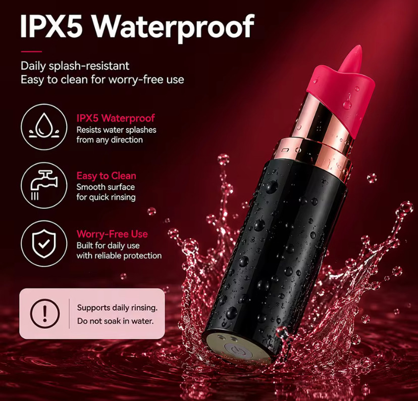 Tongue Tip Lipstick Vibrator New 10 Modes Clitoral Stimulator Nipple Massager Low Noise Portable Sex Toys for Adult Women_img_4