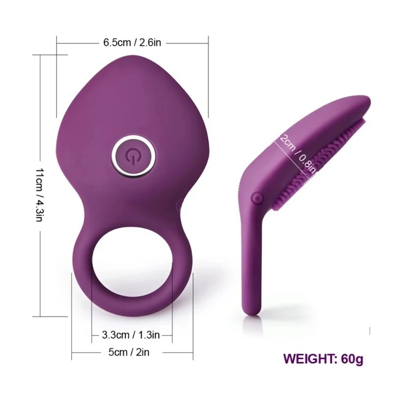 Vibrating Clitoris Stimulator Penis Ring G-Spot Delay Orgasm Lock Fine Vibration Cock Ring for Couples Sex Toys_img_7