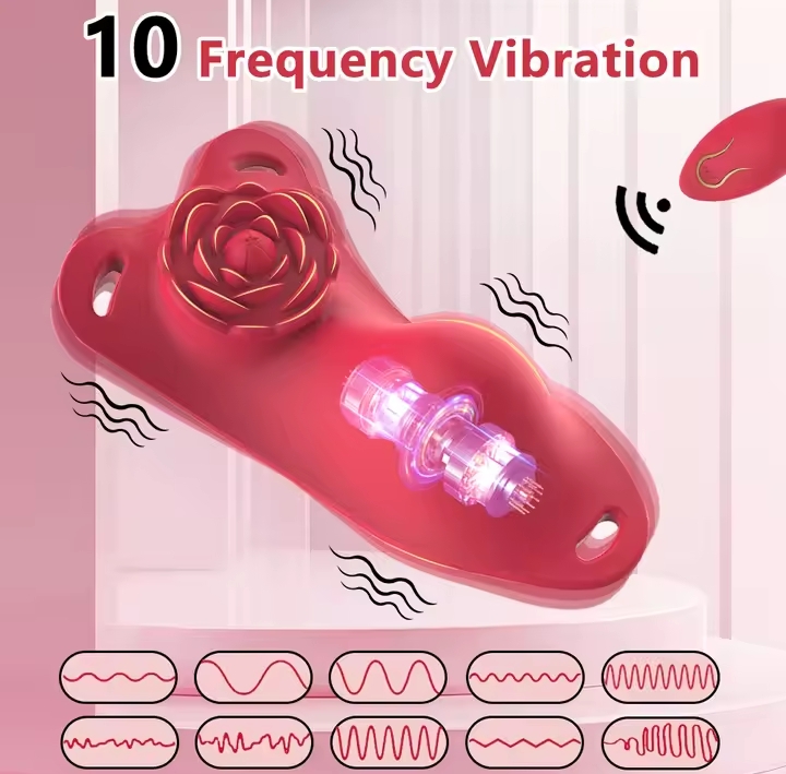 Wearable Rose Panties Vibrator Remote Control Clitoral Massager Thong Sex Toys for Women Adult Products Panty Egg Stimulator_img_1