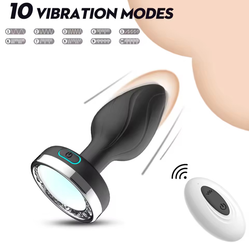 Remote Control Luminous Color Silicone Anal Plug Sex Toys Vibrator for Women 7 Vibration Butt Plug Female Masturbation Massager_img_2
