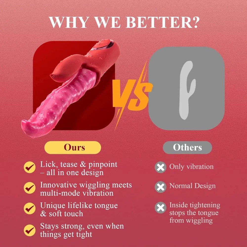 2IN1 Wave Thrusting Dildo for Women Tongue Finger Pressing Clit Stimulation Vibrator Vagina Licking Sex Toys Female Masturbator_img_4