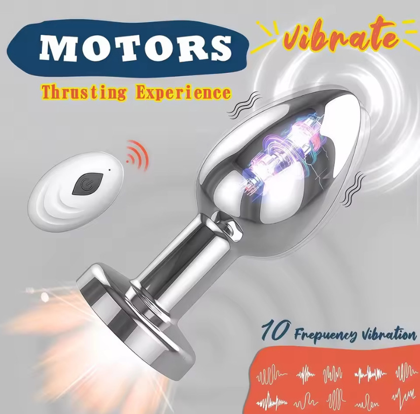 APP Remote Control Anal Plug Vibrator 10 Powerful Vibrations Prostate Massager with Flashing Light Base for Couple Adult Sex Toy_img_3
