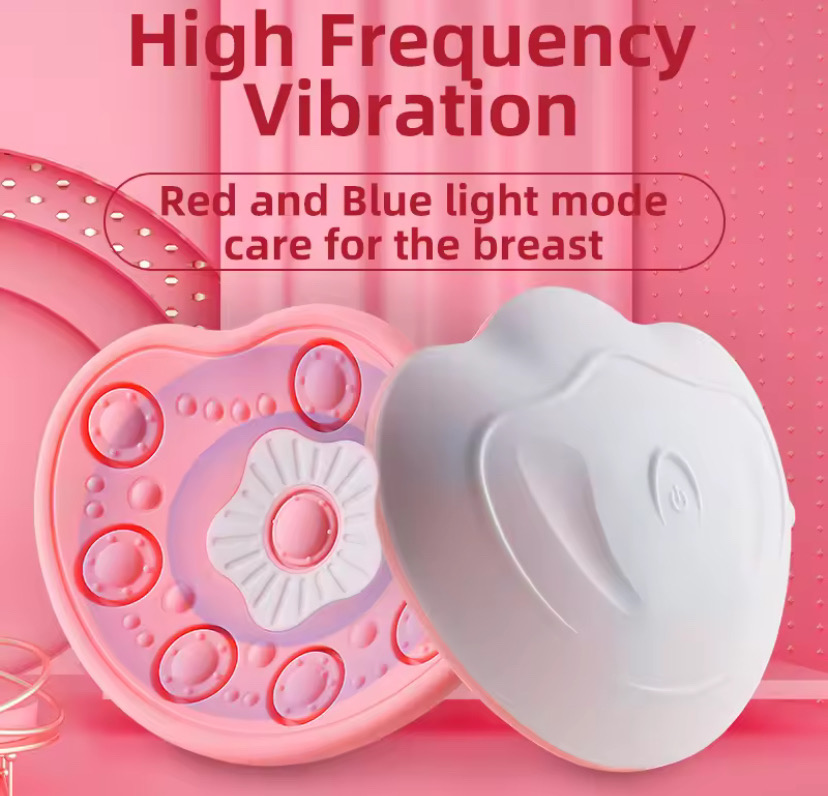 1PCS Electric Breast Massager with Heating&Smart Vibration USB Charging Wireless Remote Anti-Sagging Care Silicone Pad for Women_img_2