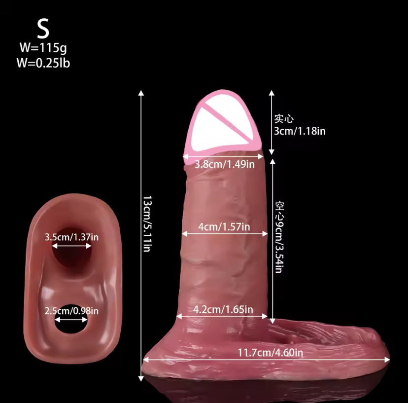 Reusable Enlarger Soft Realistic Penis Sleeve Big Growth Real Silicone Dick Delayed Ejection Extend Cock Condom Sex Toys For Man