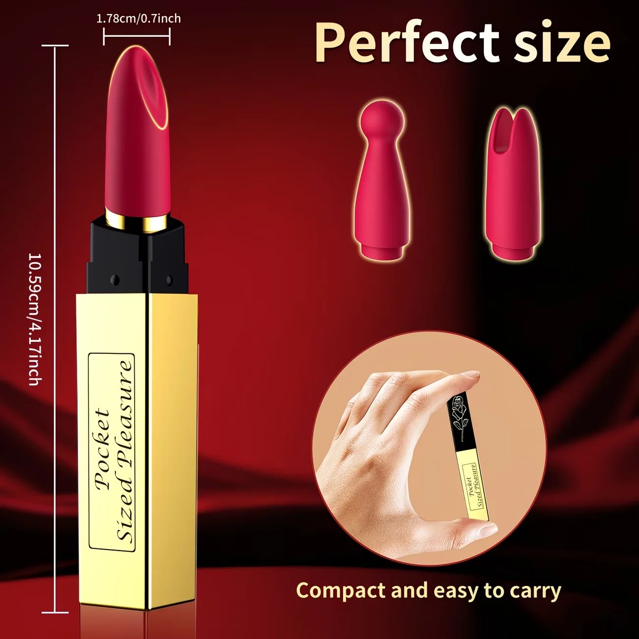 Mini Lipstick Bullet Vibrator For Women 10 Powerful Vibrations Clitoral Stimulation Discreet Electric Massager Portable Sex Toy_img_5