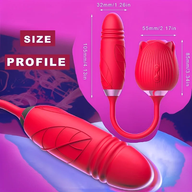 20modes Sucking Rose Sex Toys for Women 3in1 Thrusting Dildo G Spot Anal Vibrator Stimulator Female Vibrating Egg Adult Toys_img_5