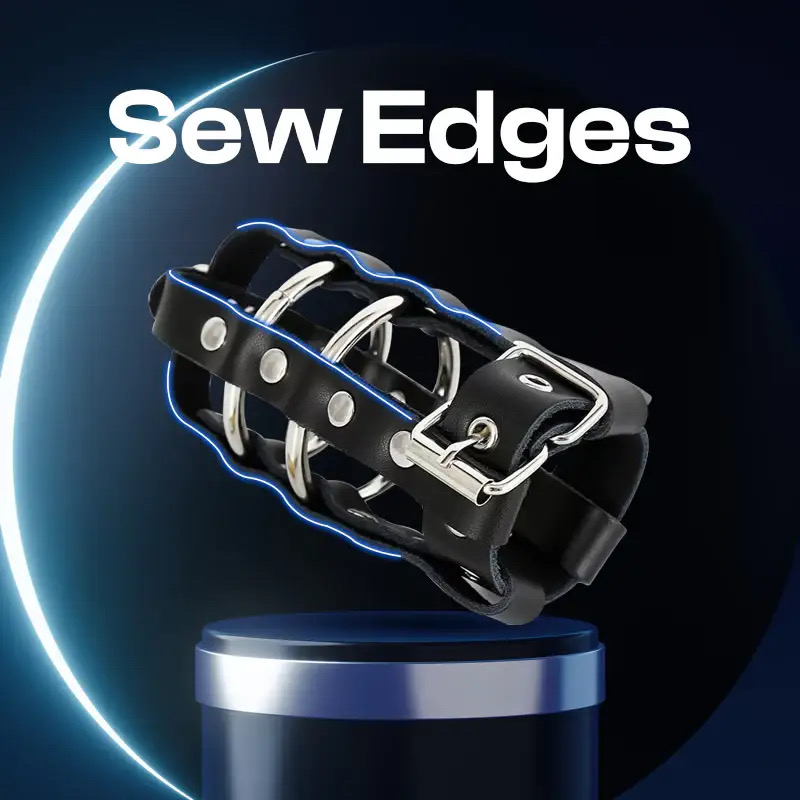 Ebon Hold - Male Leather Chastity Cage_img_6