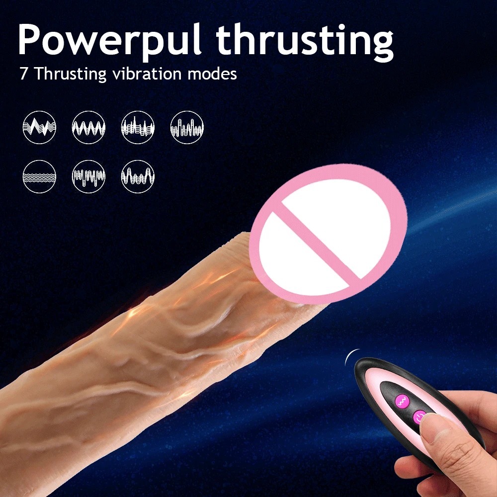 Remote Control Thrusting Realistic Dildo Vibrator G Spot Telescopic Or Swing Big Penis Stimulator Suction Cup Sex Toys for Women_img_6