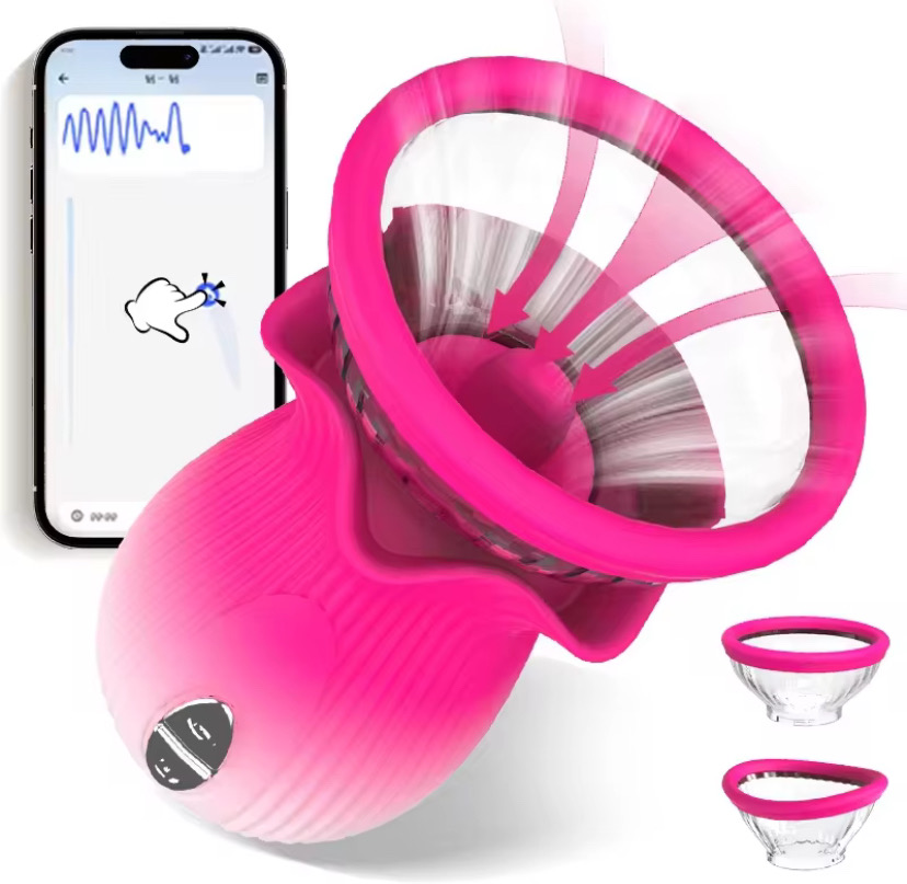 Sucking Tongue Licking Vibrator APP Control Sucker Cup Vacuum Vaginal Clitoris Stimulator Nipple Massager Sex Toys for Women