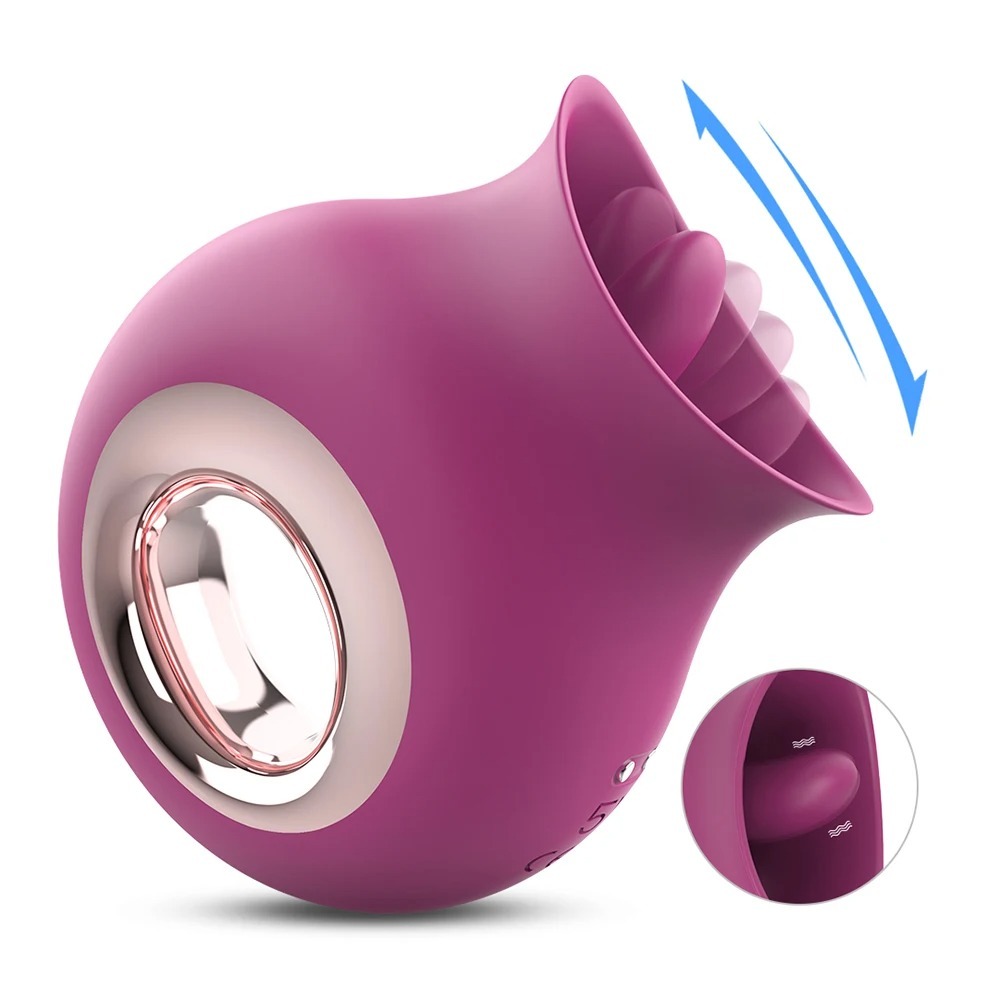 G Spot Tongue Licking Vibrator Clitoral Pubic Nipple Stimulator Massager 9 Vibration Modes Masturbator Adult Sex Toys for Women