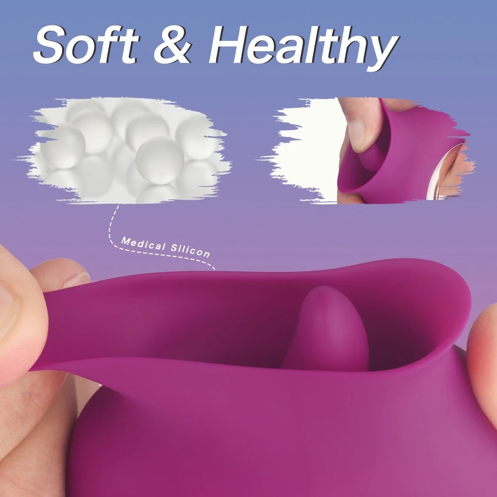 G Spot Tongue Licking Vibrator Clitoral Pubic Nipple Stimulator Massager 9 Vibration Modes Masturbator Adult Sex Toys for Women_img_5