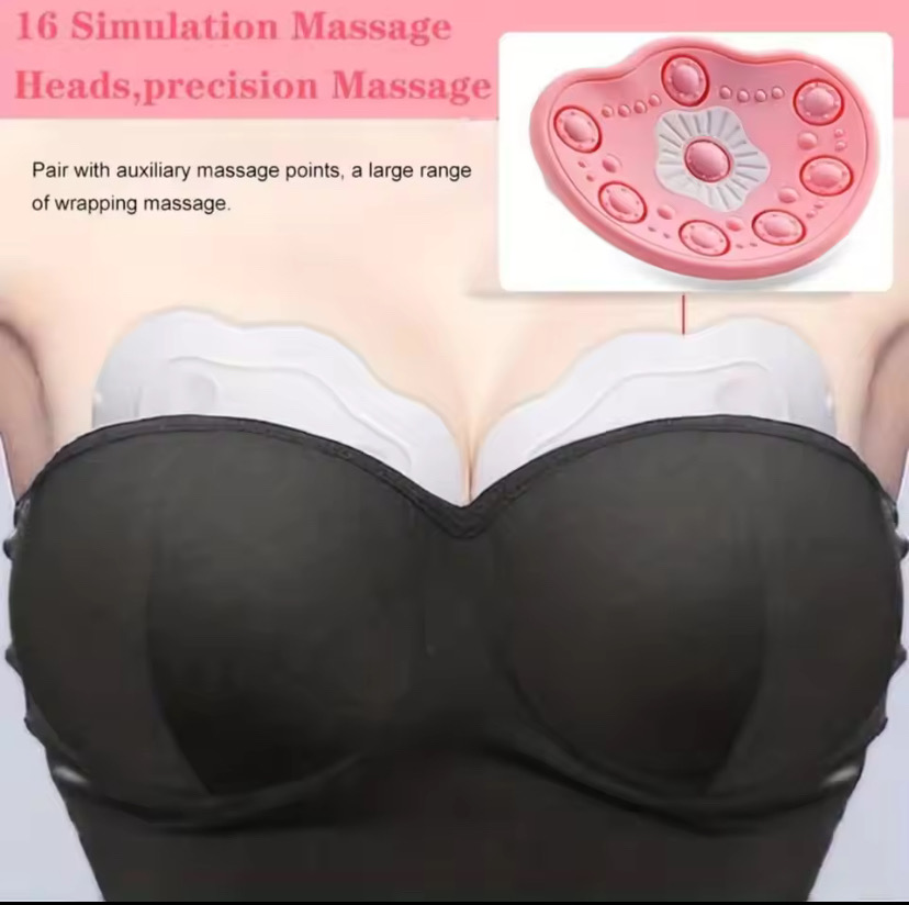 1PCS Electric Breast Massager with Heating&Smart Vibration USB Charging Wireless Remote Anti-Sagging Care Silicone Pad for Women_img_5