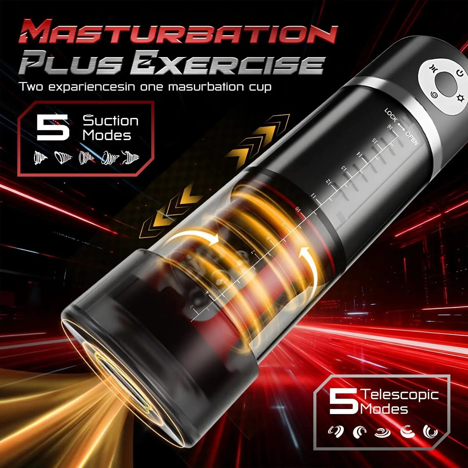 Male Masturbator Automatic Men Sucking Thrusting Machine Devices Pocket Puzzy Realistic Hands Free Male Adult Toys_img_6