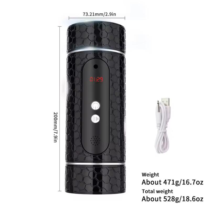 2 In 1 Automatic Male Masturbator Cup Soft Tight Pussy Blowjob Vaginal and Mouth Mold Vibrating Sucking Wriggle Men Sex Toys_img_5